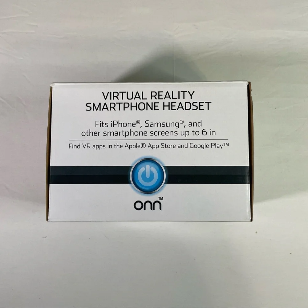 ONN White Virtual Reality VR Smartphone Headset for Apple or Android. New.